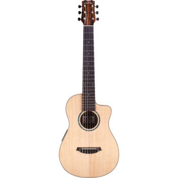 Cordoba Mini II Solid Top EB-CE Striped Ebony Cutaway Nylon Acoustic_Electric Guitar
