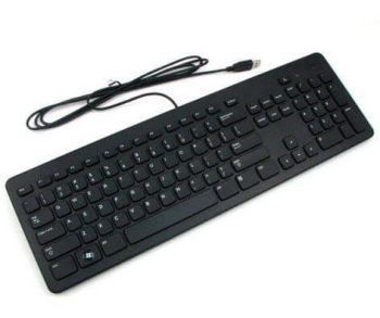 Dell Black USB Wired Slim Quiet Keyboard