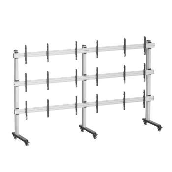 Skill Tech SH 03X03VFSN Fit Screen Size of 45″ to 55″ With Weight Upto 50Kg Nine Screen Video Wall Cart