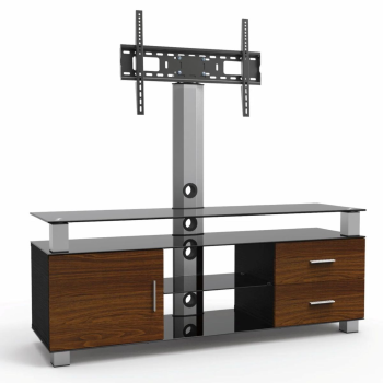 Skill Tech SH 200TR Fit Screen Size of 32″ to 70″ With Weight Upto 40Kg 3-Tier Trapezoid Glass Media Console TV Bracket