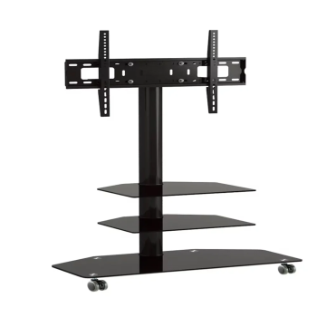 Skill Tech SH 301FS Fit Screen Size of 32″ to 55″ With Weight Upto 30Kg Aluminium TV Stand With Glass Base And AV Shelf