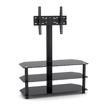 Skill Tech SH 355FS Fit Screen Size of 23″ to 55″ With Weight Upto 40Kg 3-Tier Corner-Notched Media Console With TV Bracket
