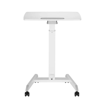 Skill Tech SH WS07 Height Adjustable Mobile Workstation With Foot Pedal And Tiltable Desktop TV Stand