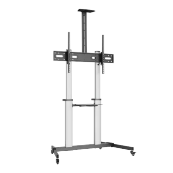 VSYS VFS44-610TW Fit Screen Size of 60″ to 100″ With the Weight Upto100Kg for Large Displays Spaces Cost-Effective Aluminum TV Cart