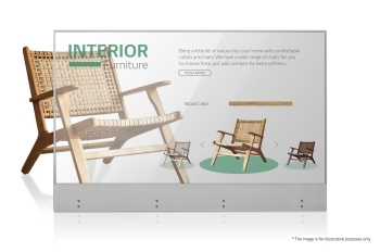 LG 55EW5TK-A Cutting Edge 55 Inch Transparent OLED Display for Futuristic Presentations