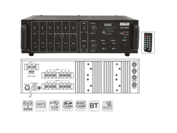 Ahuja TZA1500DP, w/ USB, 6-Microphone & 2-Aux Input, PA Amplifier 