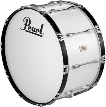 Pearl 24" x14" Pure White Finish Competitor Marching Bass Drum 