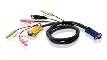 Aten 2L-2502A 2 meters VGA + Audio (M-M) Cable