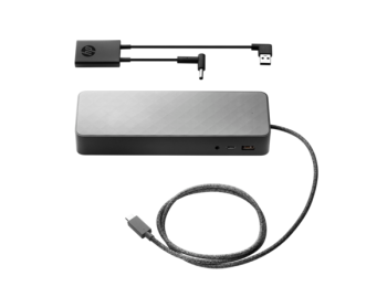 HP USB-C Universal Dock with 4.5 mm and USB Dock Adapter