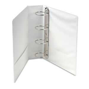 Ideal 1/4" 4 Ring Presentation Binder White A4 Size - Set of 10