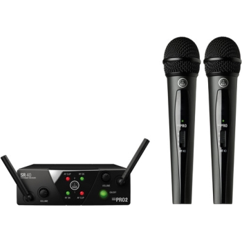 AKG WMS40 Mini Dual Vocal Set Wireless Microphone System 
