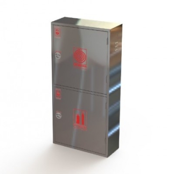 FIREX Fire Hose Reel Cabinet Stainless Steel Double Door