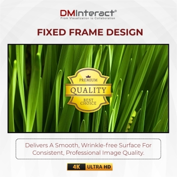 DMInteract 150" 2.35:1 Ratio Transparent 4K Fixed Frame Projector Screen