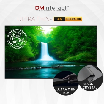 DMInteract 200inch 2:35:1 4K Thin Frame Black Crystal ALR Projector Screen for Normal/Long Throw Projectors