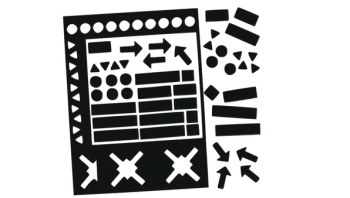 Legamaster Assorted Magnetic Symbols Approx.20 mm high, Black