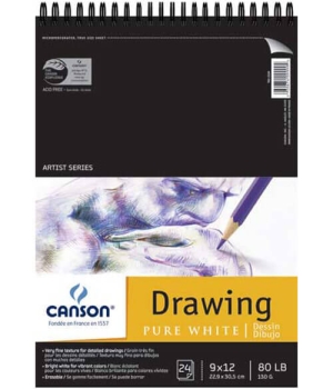 CANSON WHITE DRAWING PAPER PADS A4 (20 SHEETS)