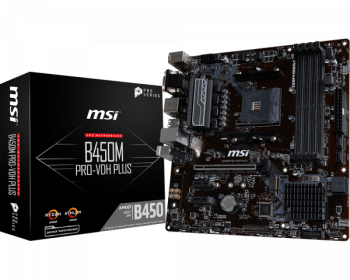 MSI M/B B450M PRO-VDH PLUS AMD HDMI Mother board