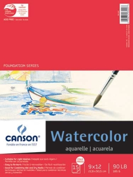 CANSON WATERCOLOR PAPER PADS A4 (10 SHEETS)