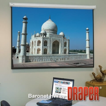 Draper 73" x 96"Baronet/Series HW  Electric Projection Screen - 120" Diagonal - 4:3 Aspect Ratio
