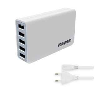 Energizer USA5DUKHWH5 USB Station -8A -5USB -UK Plug (Pack Of 15)