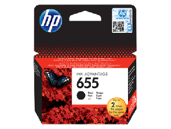 HP 655 Black Original Ink Cartridge (CZ109AE)