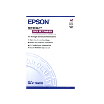 Epson Photo Quality Ink Jet Paper, DIN A3, 102g/m², 100 Sheets