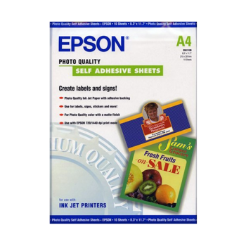 Epson Photo Quality Ink Jet Paper self-adhesive, DIN A4, 167g/m², 10 Sheets