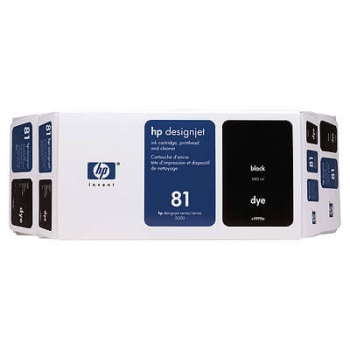 HP C4990A Black Dye Ink Cartridge and Printhead 