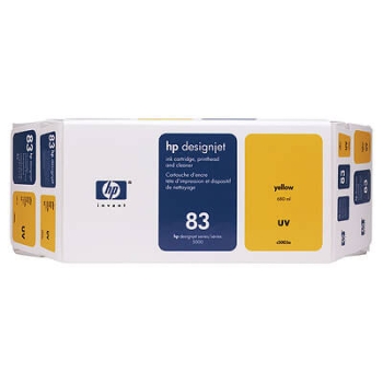 HP C5003A Yellow UV Ink Cartridge and Printhead