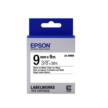 Epson Label Cartridge Standard LK-3WBN Standard Black/White 9mm (9m)