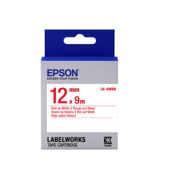 Epson Label Cartridge Standard LK-4WRN Red/White 12mm (9m)