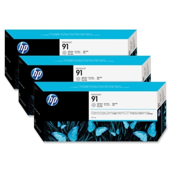 HP C9482A Pigment Light Gray Ink (3 Pack) Cartridge