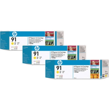 HP C9485A Pigment Yellow (3 Pack) Ink Cartridge