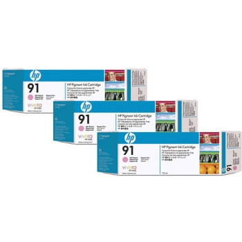 HP C9487A Pigment Light Magenta (3 Pack) Ink Cartridge