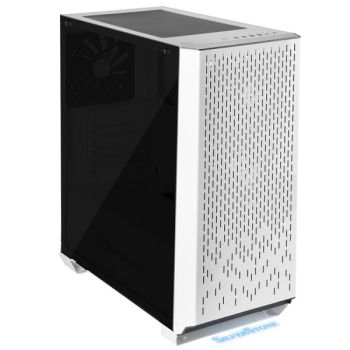 SilverStone SST-PM02W-G Primera Series Computer Case (White, Tempered Glass Window)