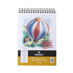 CANSON WHITE DRAWING PAPER PADS FOR KIDS & LITTLE KIDS A5 (30 SHEETS)
