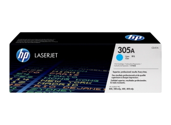 HP 305A Cyan LaserJet Toner Cartridge (CE411A)