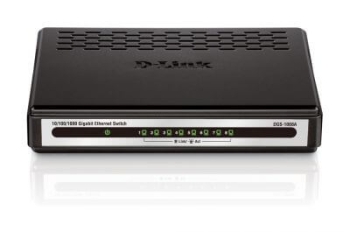 D-Link DGS-1008A Gigabit Ethernet com 8 portas Switch