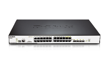 D-Link DGS-3120-24PC: 24-Port Gigabit Stackable L2+ Switch, 4 Combo SFP 40-Gigabit Stacking