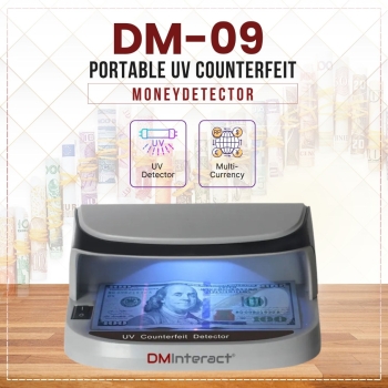 DMInteract DM-09 UV Lamp Multi-Currency Counterfeit Money Detector