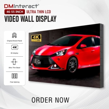 DMInteract 46" 3.5mm Bezel Width 4K Supported High Resolution Ultra Thin LCD Video Wall Display With Wall-Mounted Bracket