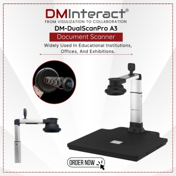 DMInteract DM-DualScanPro A3 Dual Camera 13/2 Mega Pixel High Speed Book & Document Scanner