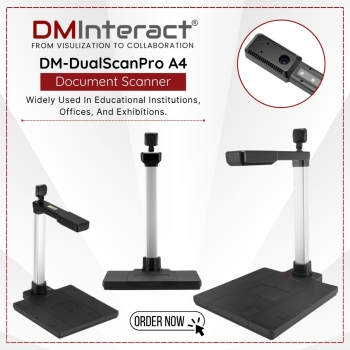 DMInteract DM-DualScanPro A4 Dual Camera 10/2 Mega Pixel High Speed Book & Document Scanner