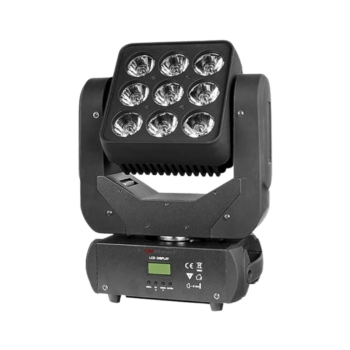 DMInteract DM-MHL9-10W IP67 9 LEDs Matrix Limitless Moving Head Stage Light