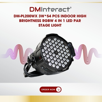 DMInteract DM-PL200WX 3W*54 pcs Indoor High Brightness RGBW 4 in 1 LED Par Stage Light