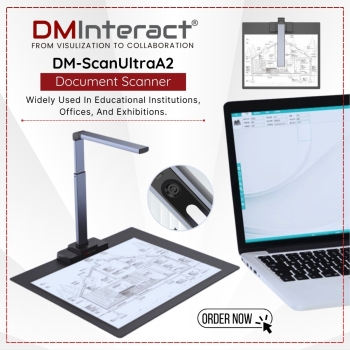 DMInteract DM-ScanUltraA2 18MP Autofocus & OCR with Multi Format A2 Document Scanner