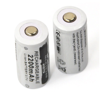 DM CR123A 3.7V 2200mAh Lithium Li-ion Rechargeable Batteries
