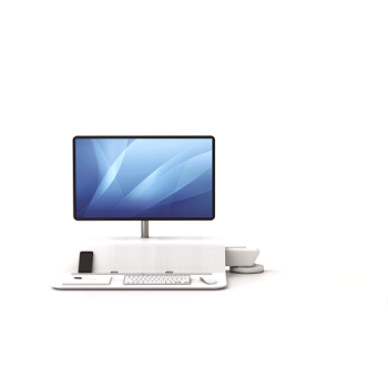 Fellowes Lotus™ RT Sit & Stand Workstation Single (White)