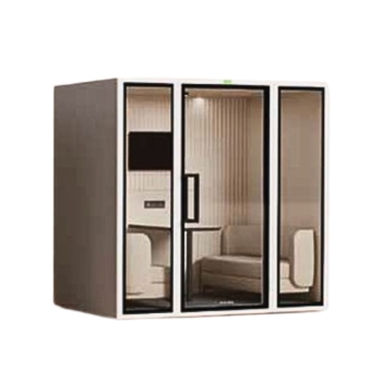 SonicHive ART POD ML 4-Person 30DB Smart Acoustic Grey POD with Natural Lighting & Advanced Sound Insulation Workspace POD
