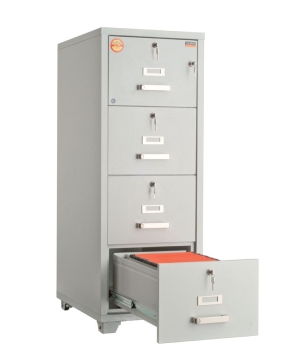 Valberg FRF 4K-KK 4 Drawer Fire Resistant Filing Cabinet Without Digital & Key Lock